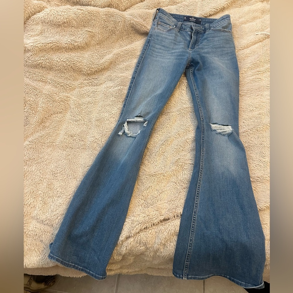 Hollister jeans, denim, high rise flare, 0R size, 25r